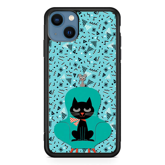 Cat and Mouse in a Chair iPhone 13 Case