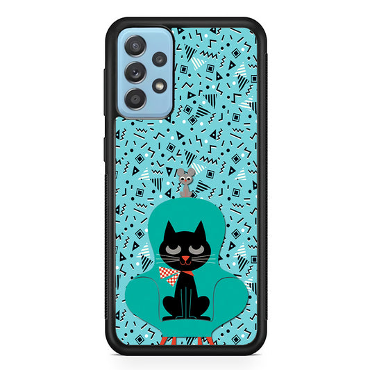 Cat and Mouse in a Chair Samsung Galaxy A52 Case