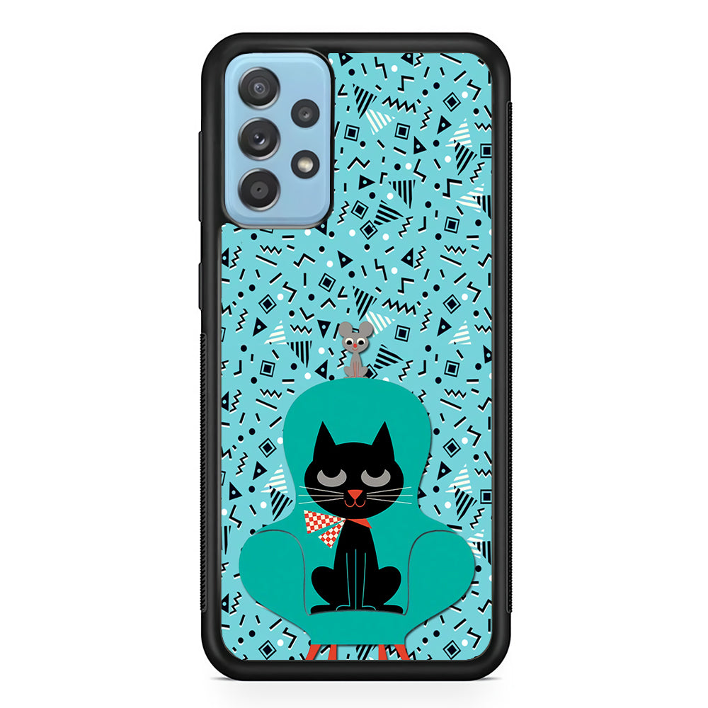 Cat and Mouse in a Chair Samsung Galaxy A72 Case