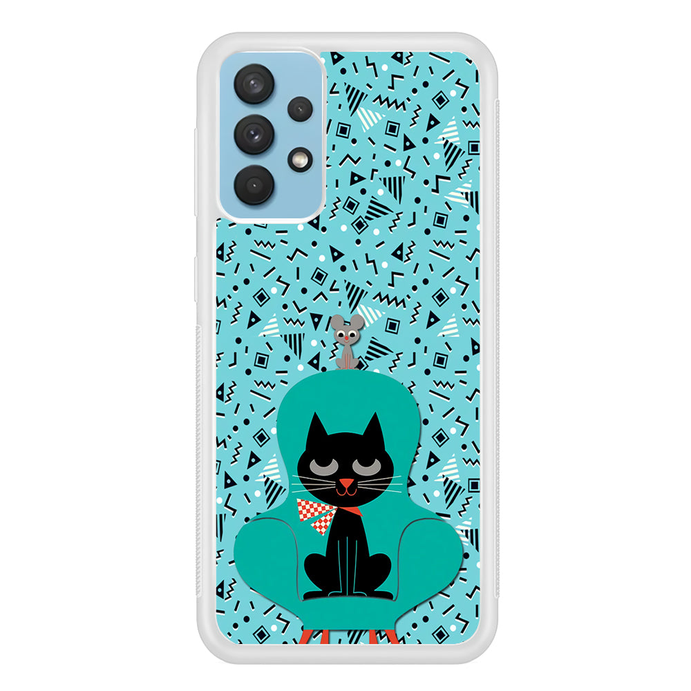 Cat and Mouse in a Chair Samsung Galaxy A32 Case