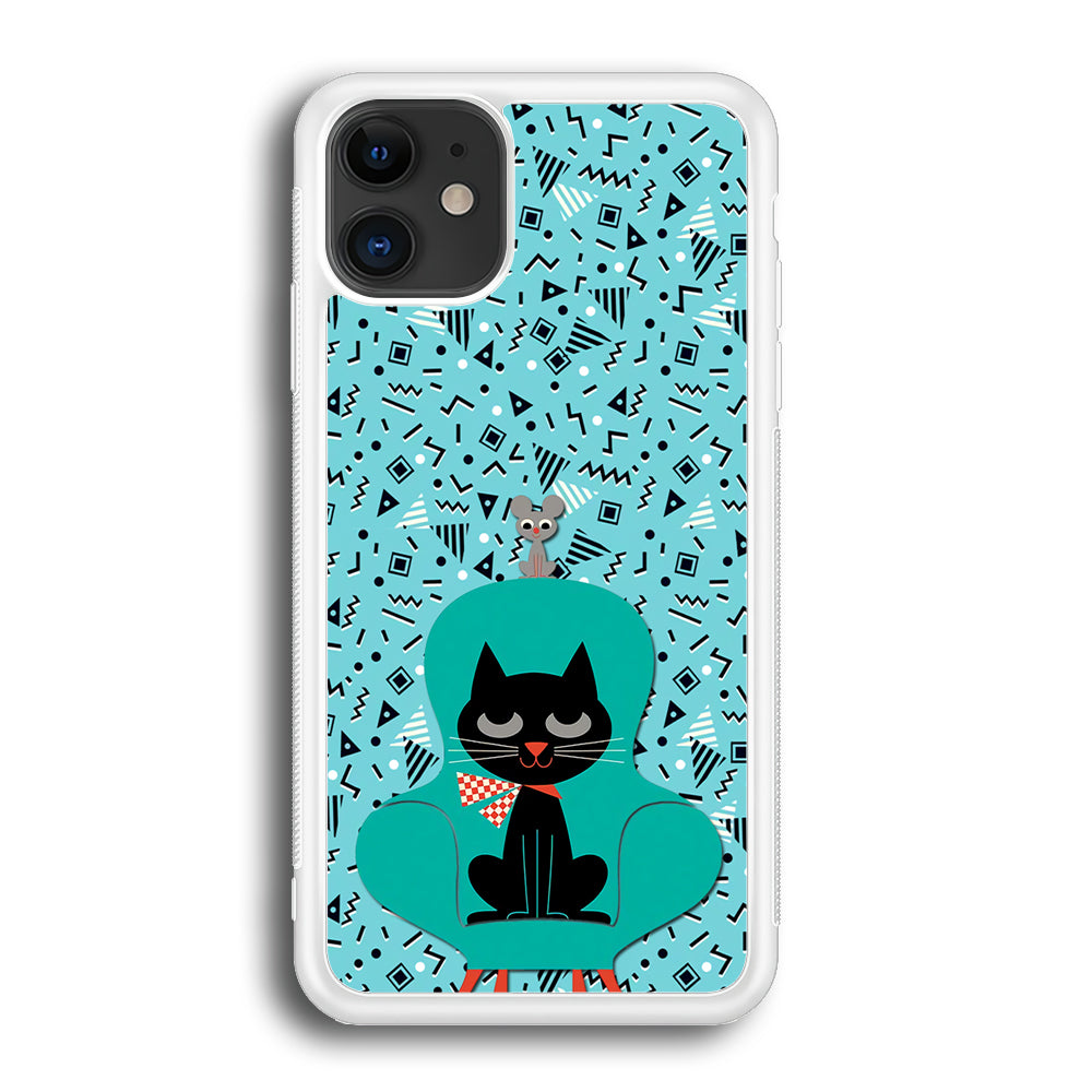 Cat and Mouse in a Chair iPhone 12 Case