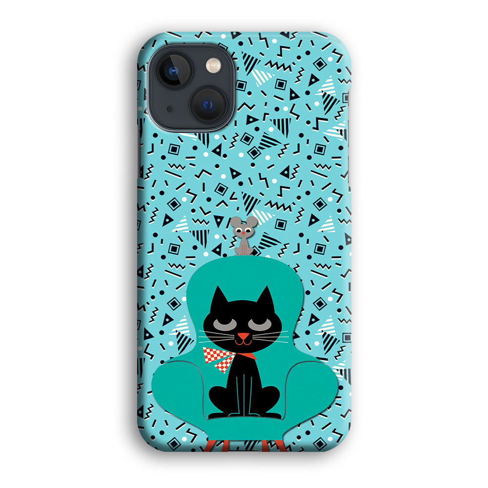 Cat and Mouse in a Chair iPhone 13 Case