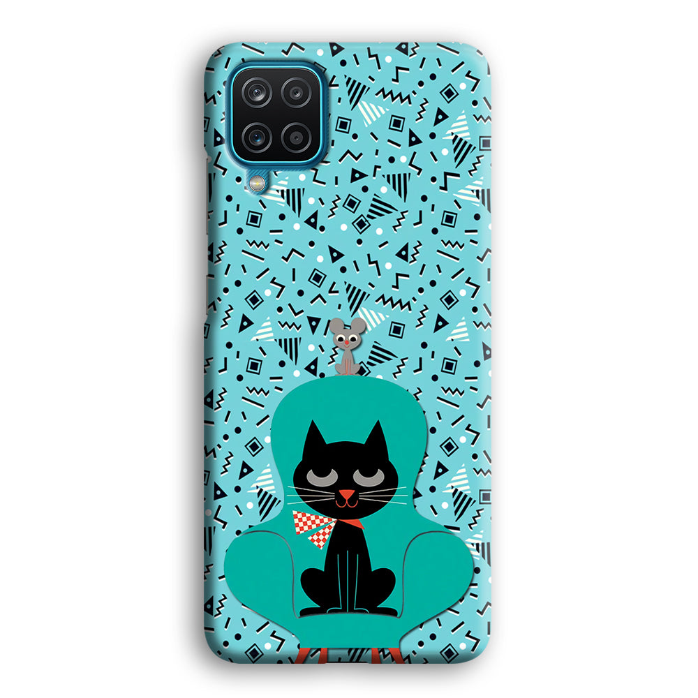 Cat and Mouse in a Chair Samsung Galaxy A12 Case