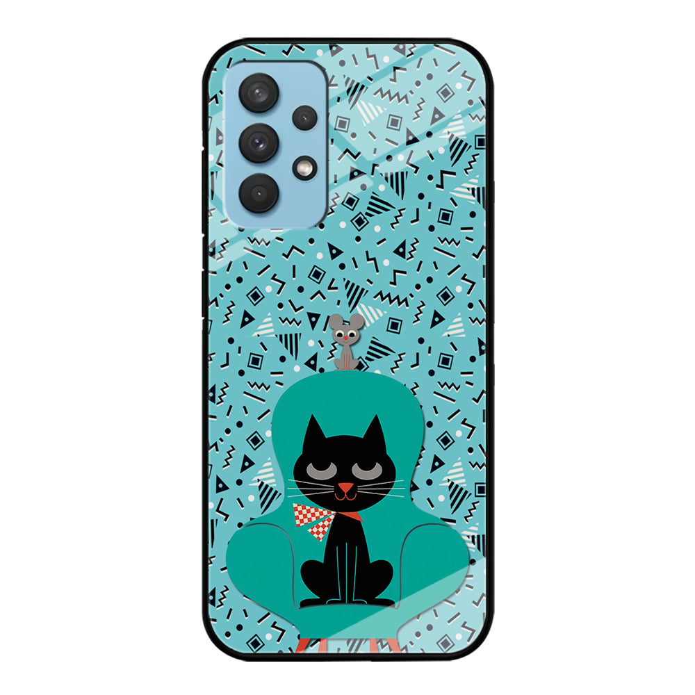 Cat and Mouse in a Chair Samsung Galaxy A32 Case
