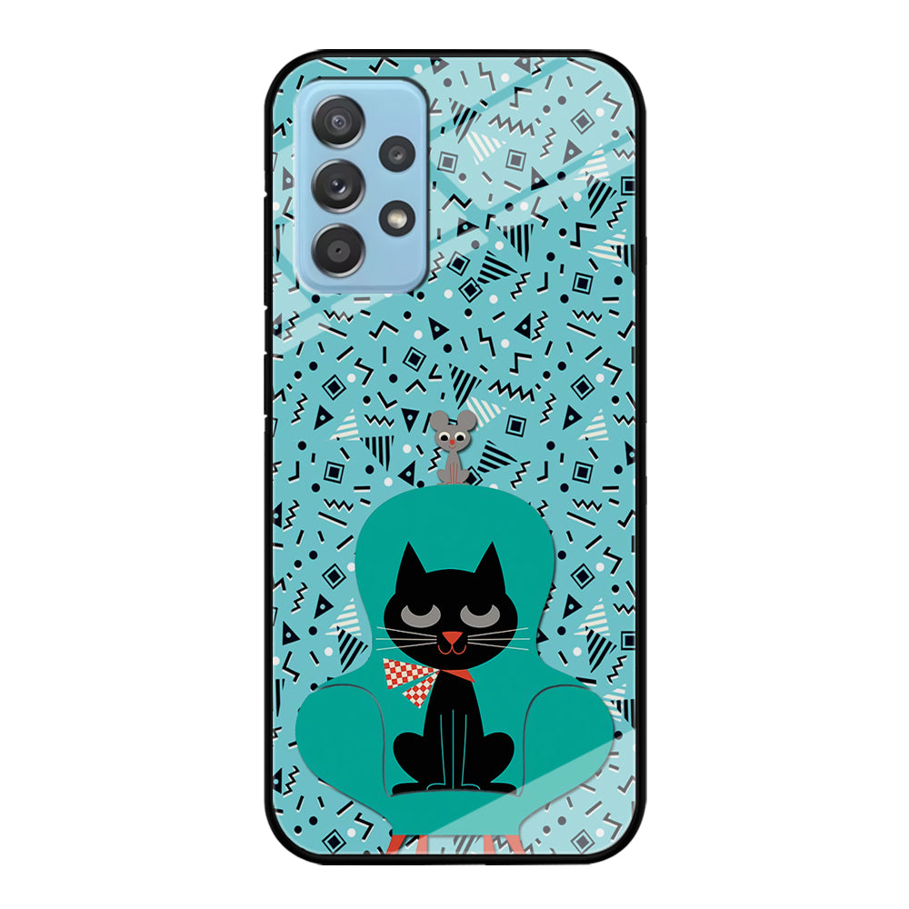 Cat and Mouse in a Chair Samsung Galaxy A72 Case