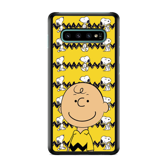 Charlie and Snoopy in Frame Samsung Galaxy S10 Case