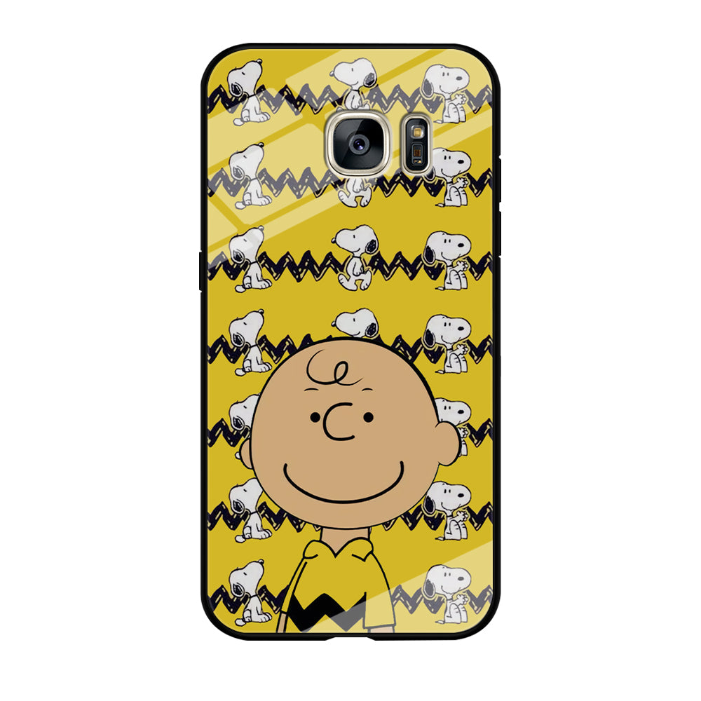 Charlie and Snoopy in Frame Samsung Galaxy S7 Edge Case