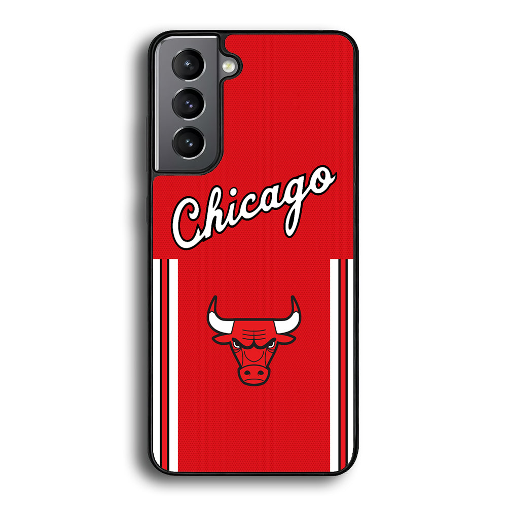 Chicago Bulls Red Champion Samsung Galaxy S21 Plus Case - Carneyforia
