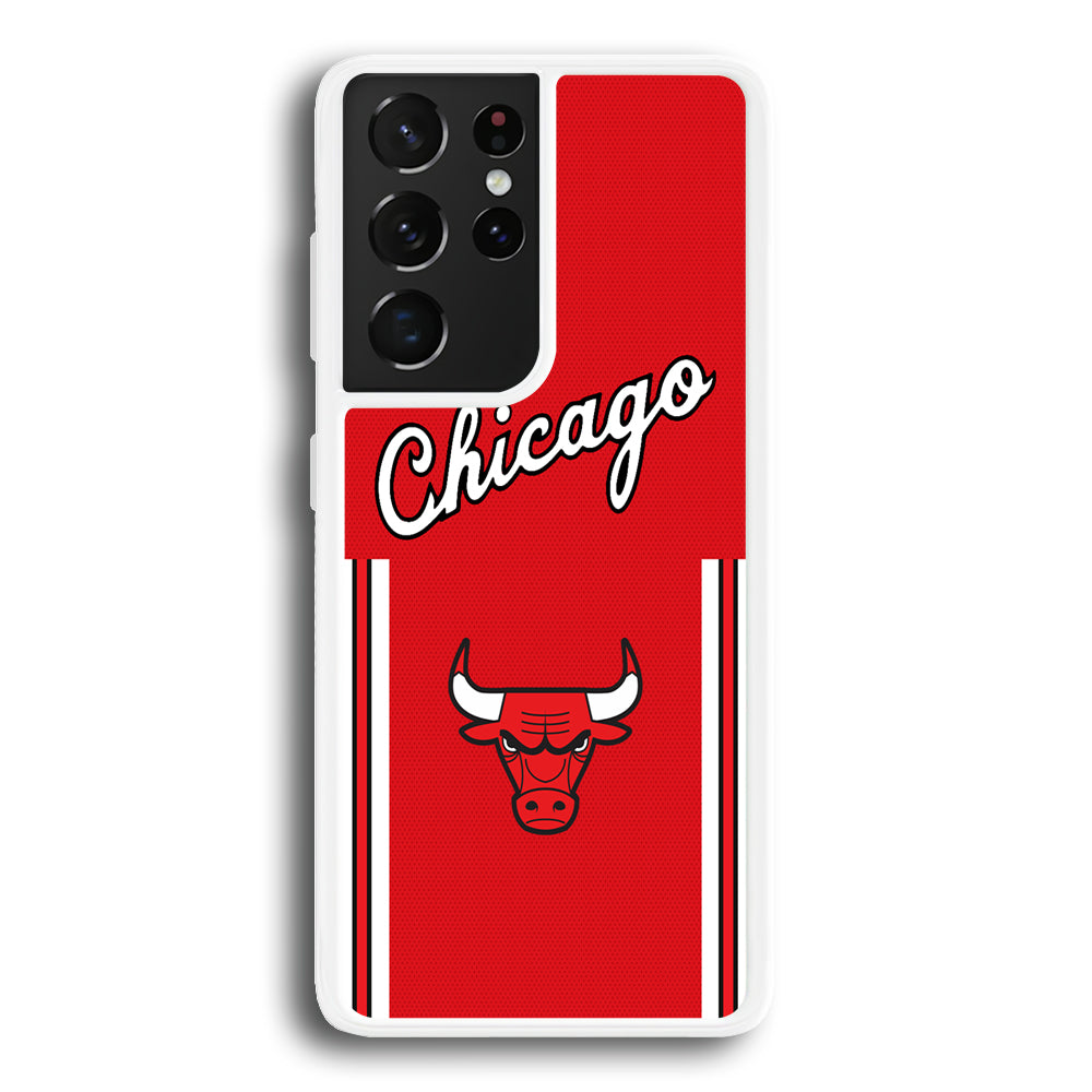 Chicago Bulls Red Champion Samsung Galaxy S21 Ultra Case