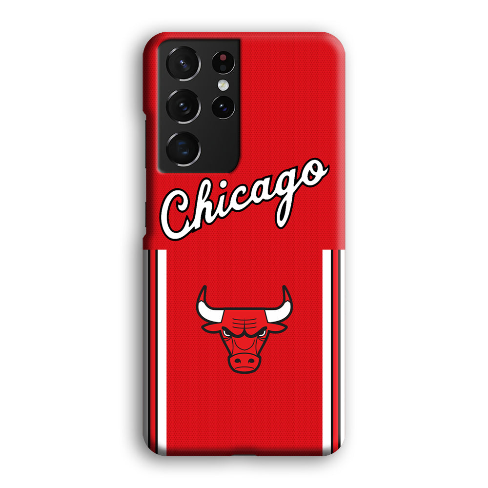 Chicago Bulls Red Champion Samsung Galaxy S21 Ultra Case