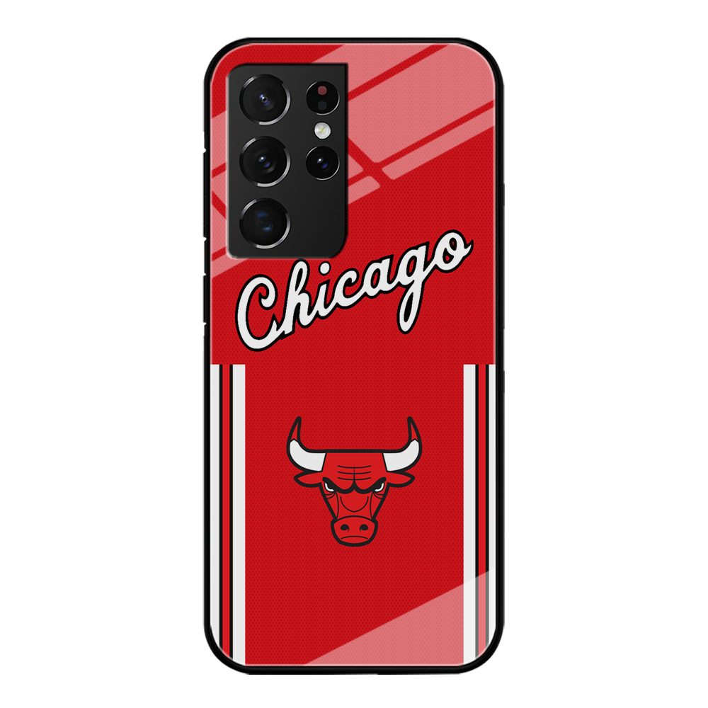 Chicago Bulls Red Champion Samsung Galaxy S21 Ultra Case