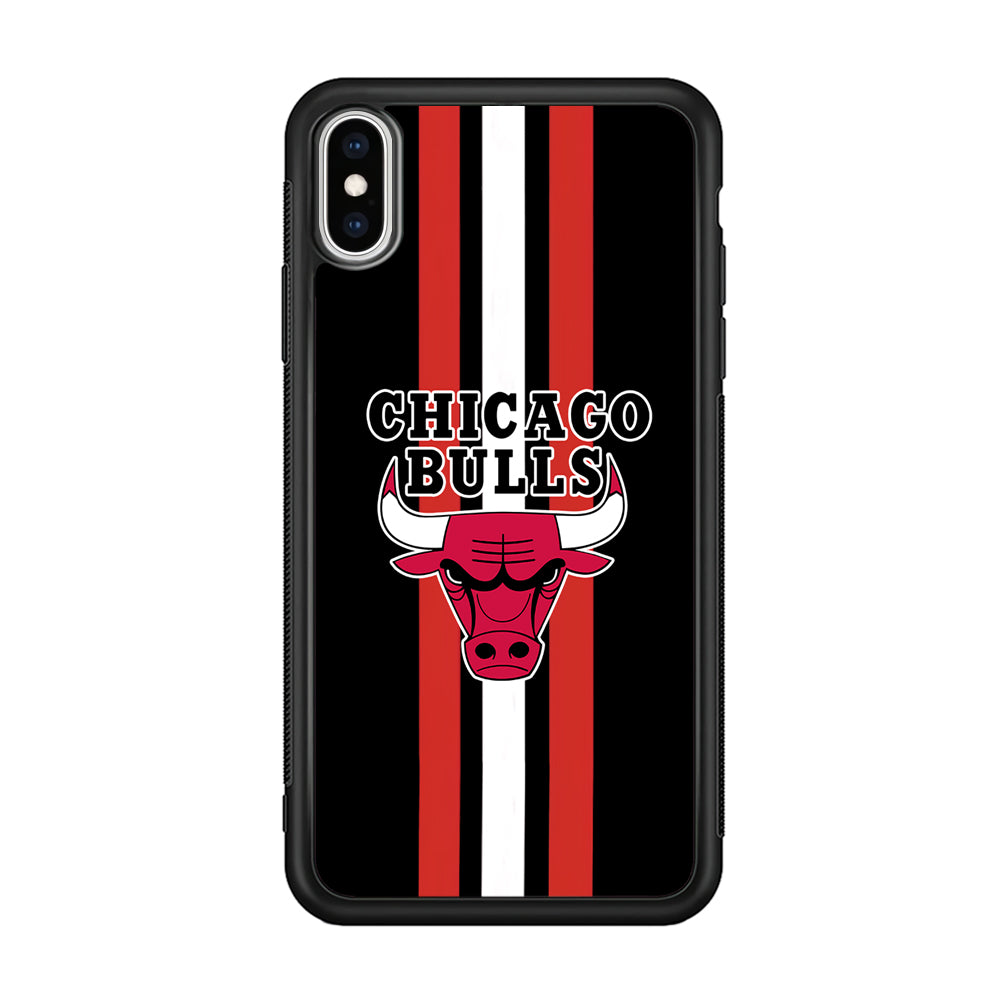 Chicago Bulls Stripe And Emblem iPhone X Case