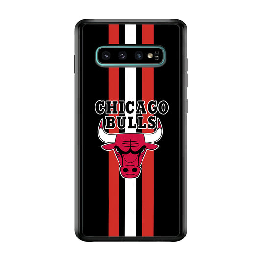 Chicago Bulls Stripe And Emblem Samsung Galaxy S10 Case