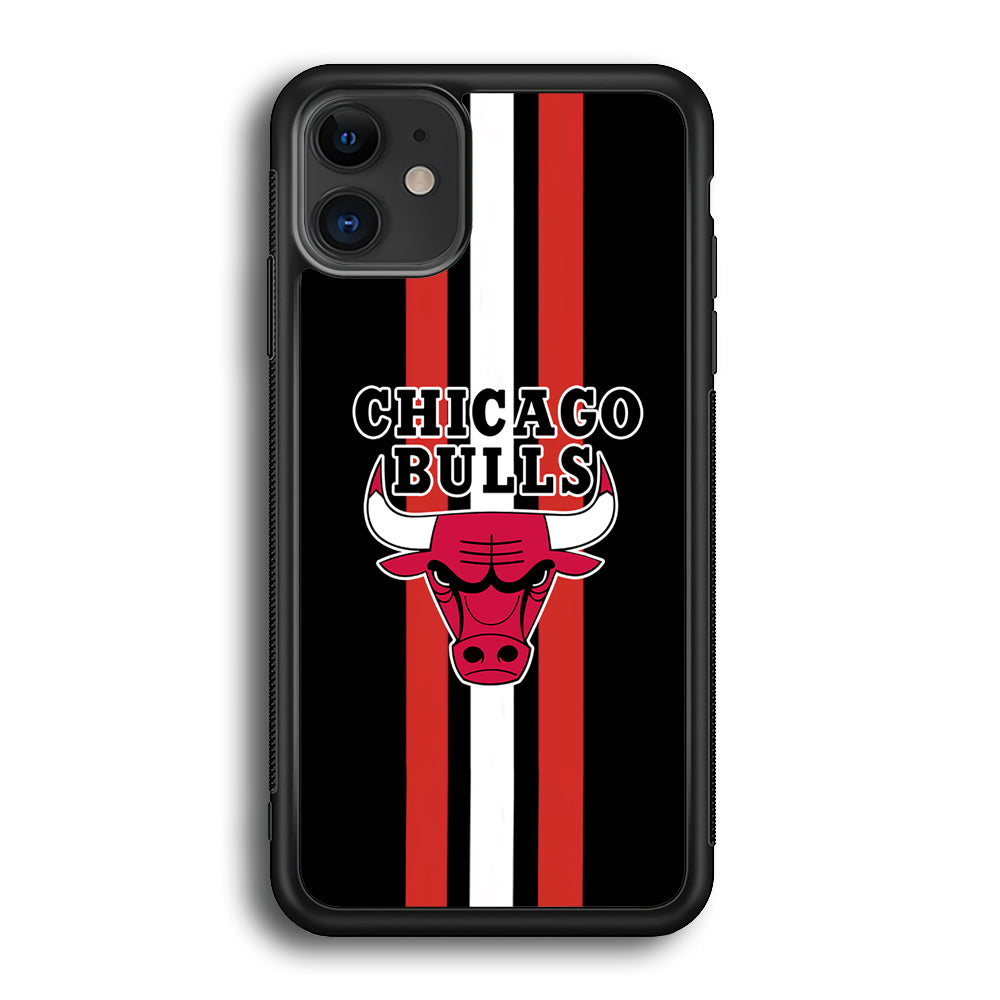 Chicago Bulls Stripe And Emblem iPhone 12 Case