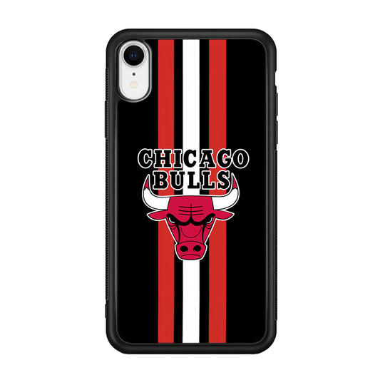Chicago Bulls Stripe And Emblem iPhone XR Case