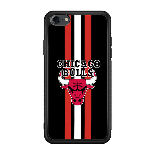 Chicago Bulls Stripe And Emblem iPhone 8 Case