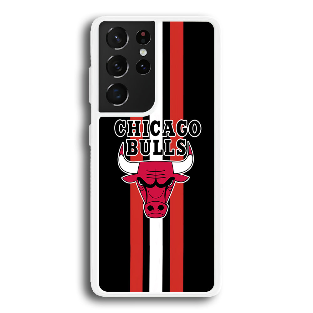 Chicago Bulls Stripe And Emblem Samsung Galaxy S21 Ultra Case