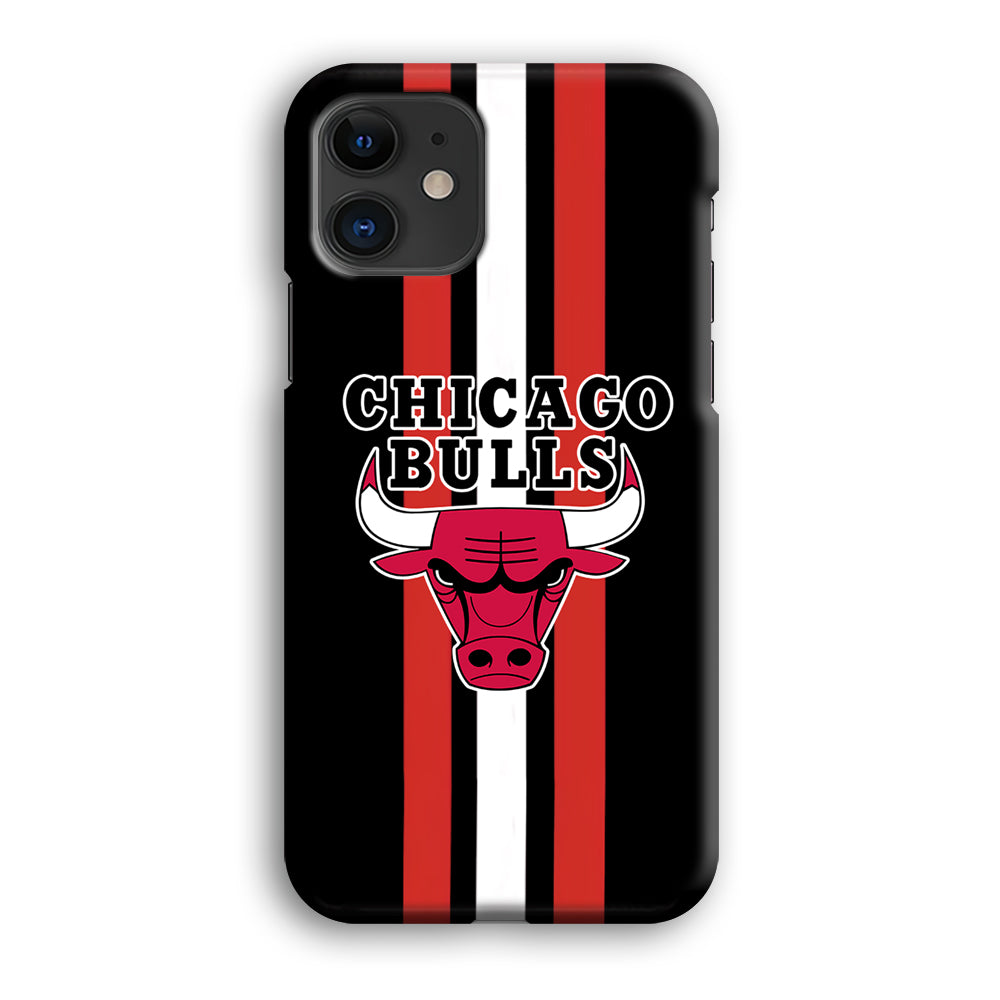 Chicago Bulls Stripe And Emblem iPhone 12 Case