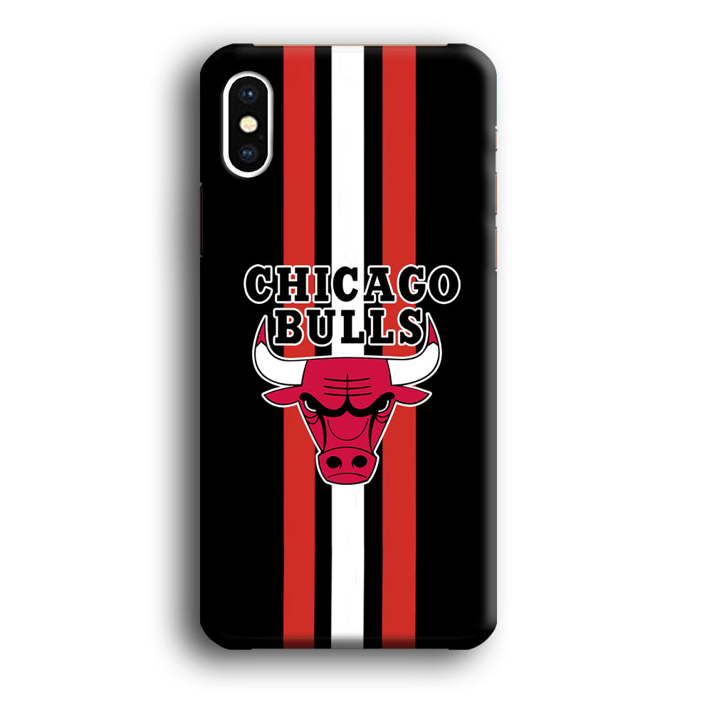 Chicago Bulls Stripe And Emblem iPhone X Case