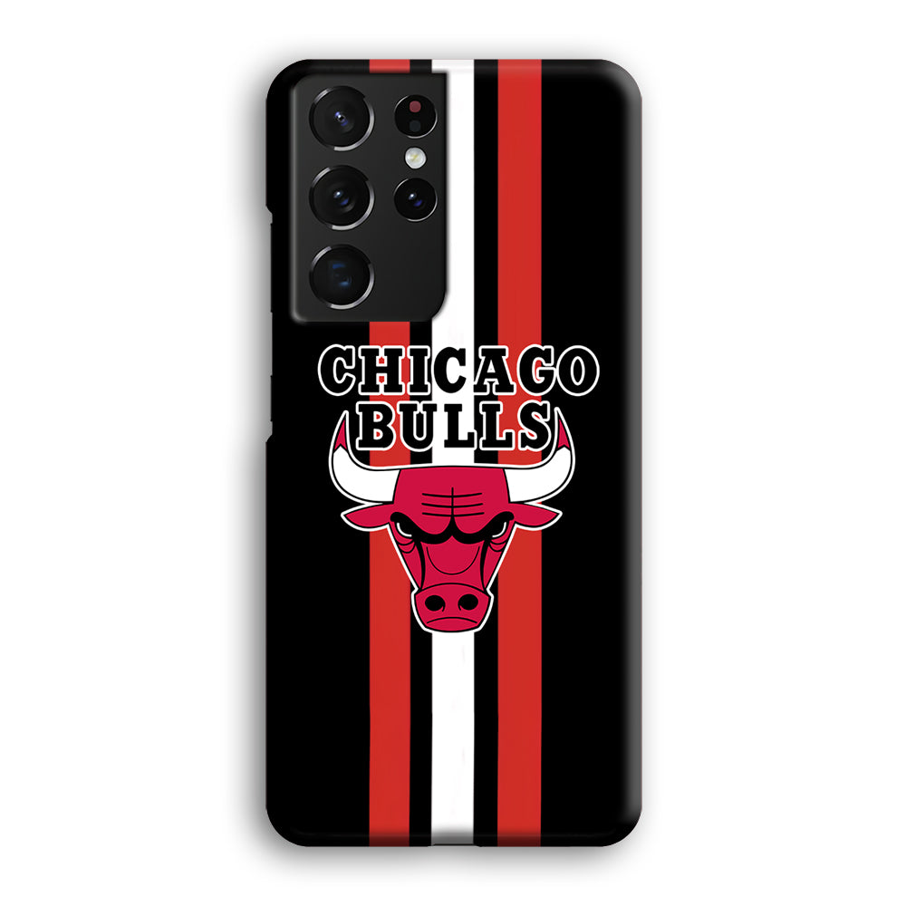 Chicago Bulls Stripe And Emblem Samsung Galaxy S21 Ultra Case