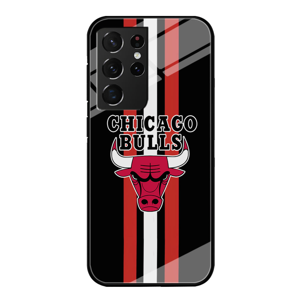 Chicago Bulls Stripe And Emblem Samsung Galaxy S21 Ultra Case