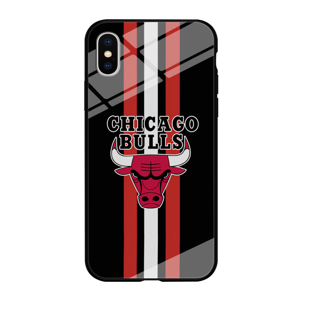 Chicago Bulls Stripe And Emblem iPhone X Case