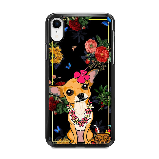 Chihuahua Dog Summer Frame iPhone XR Case