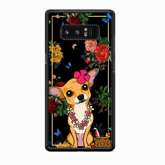 Chihuahua Dog Summer Frame Samsung Galaxy Note 8 Case