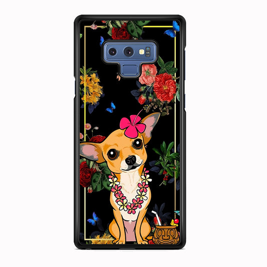 Chihuahua Dog Summer Frame Samsung Galaxy Note 9 Case