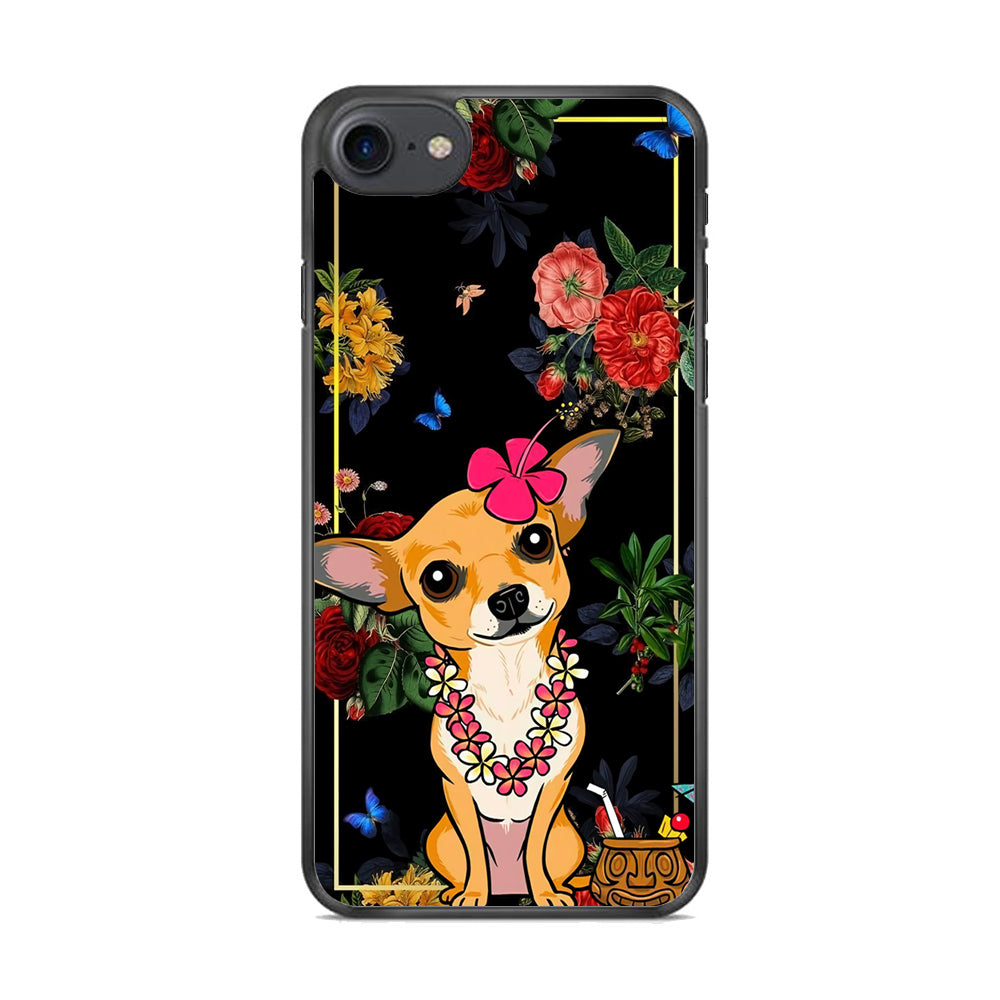 Chihuahua Dog Summer Frame iPhone 8 Case