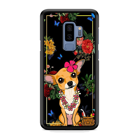 Chihuahua Dog Summer Frame Samsung Galaxy S9 Plus Case