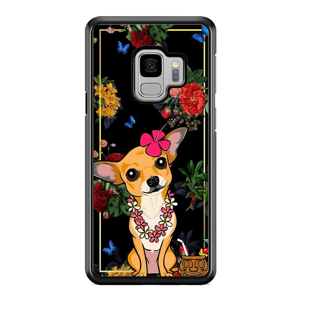 Chihuahua Dog Summer Frame Samsung Galaxy S9 Case Default Title