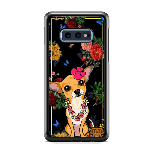 Chihuahua Dog Summer Frame Samsung Galaxy S10E Case