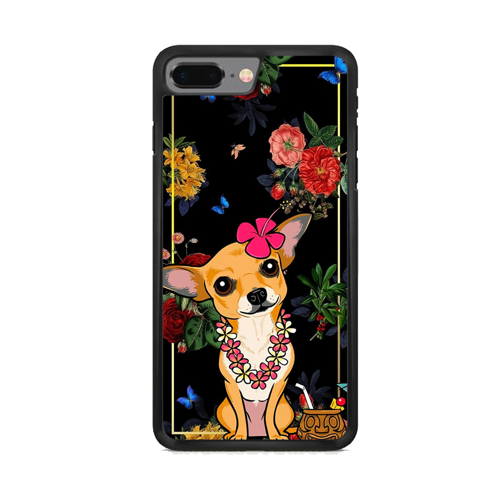 Chihuahua Dog Summer Frame iPhone 7 Plus Case