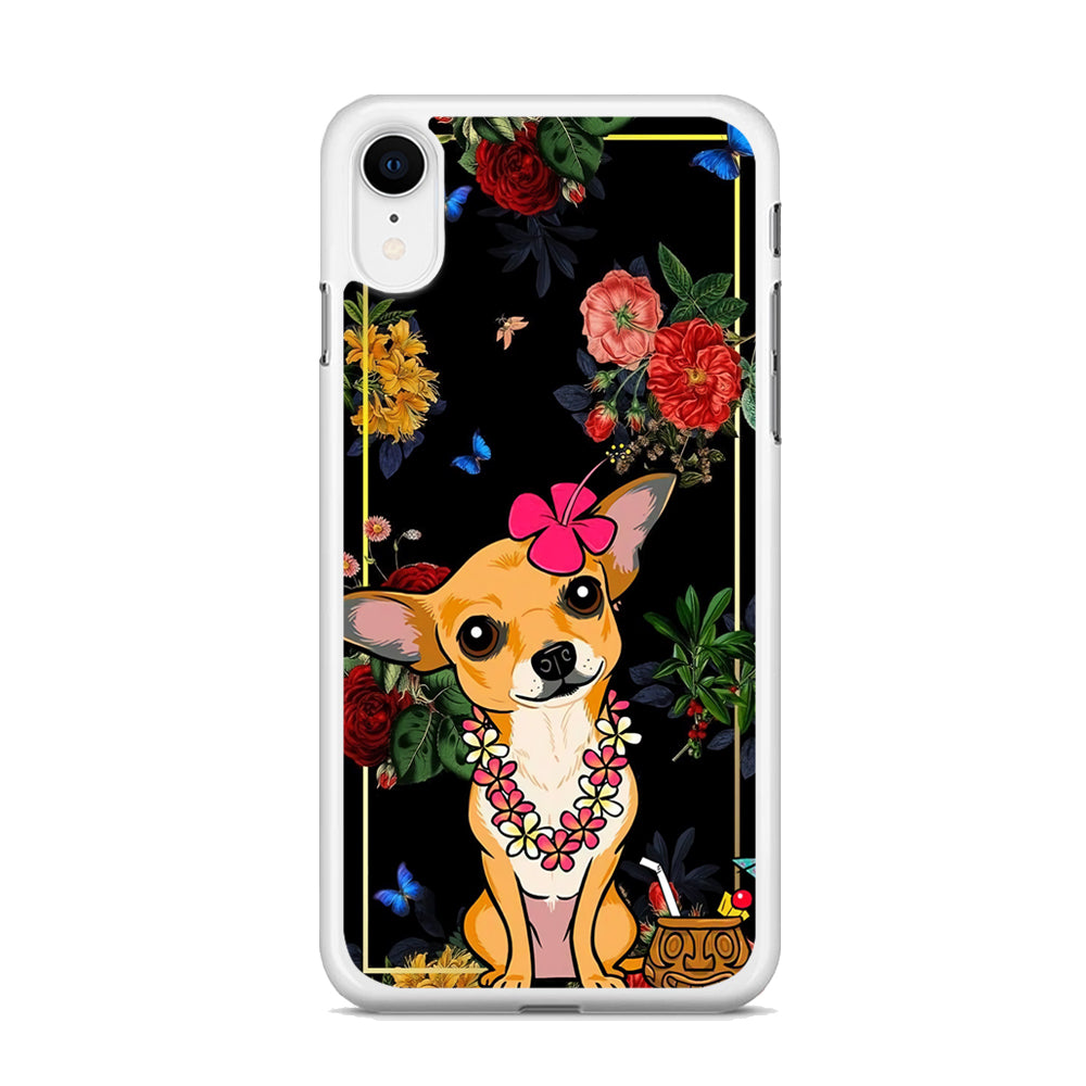 Chihuahua Dog Summer Frame iPhone XR Case