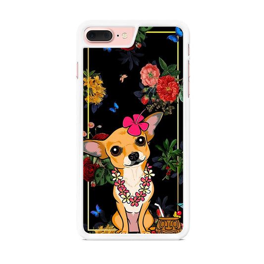 Chihuahua Dog Summer Frame iPhone 7 Plus Case
