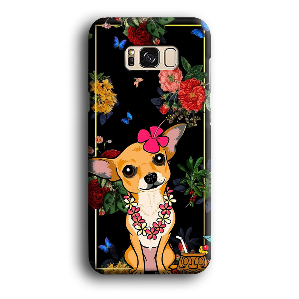 Chihuahua Dog Summer Frame Samsung Galaxy S8 Plus Case 3D Case