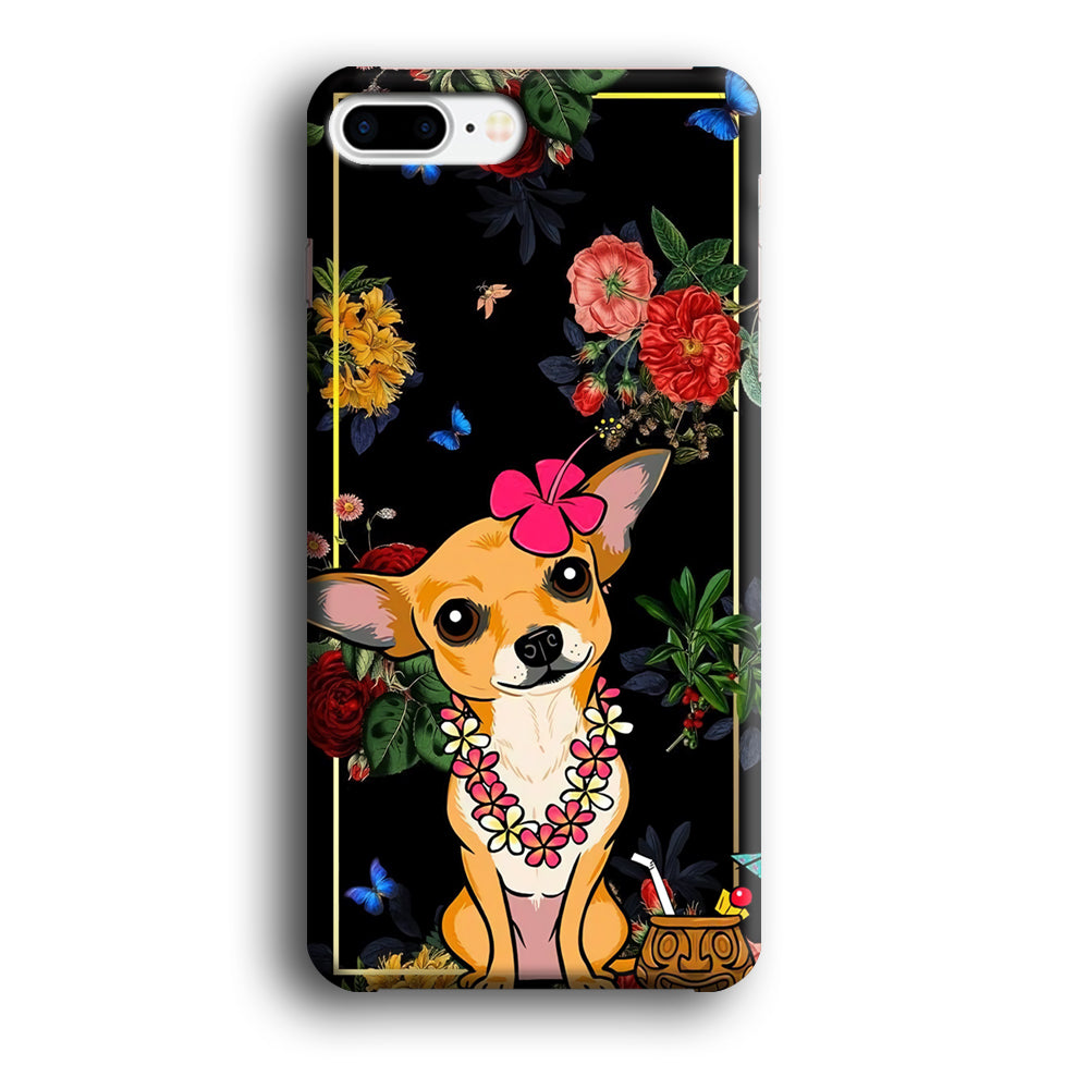 Chihuahua Dog Summer Frame iPhone 7 Plus Case