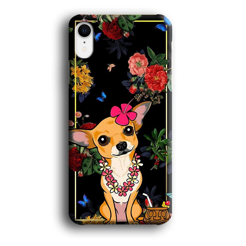 Chihuahua Dog Summer Frame iPhone XR Case