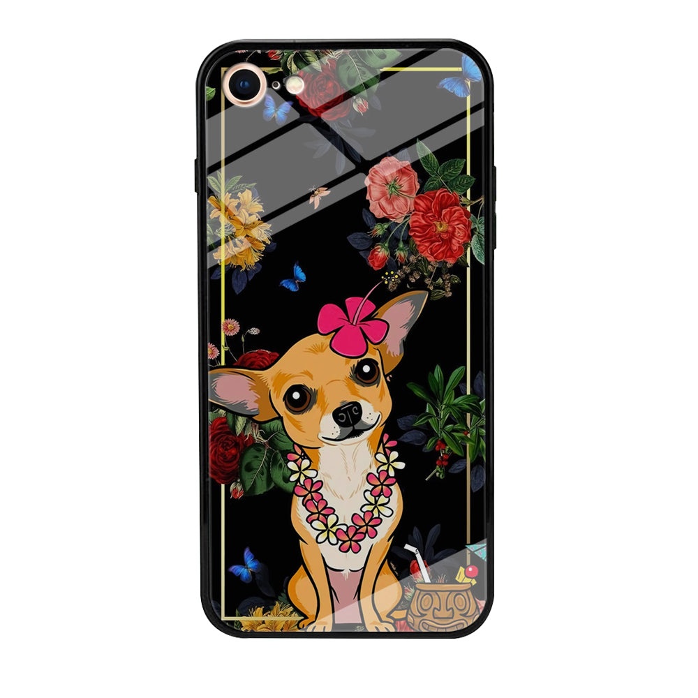 Chihuahua Dog Summer Frame iPhone 8 Case