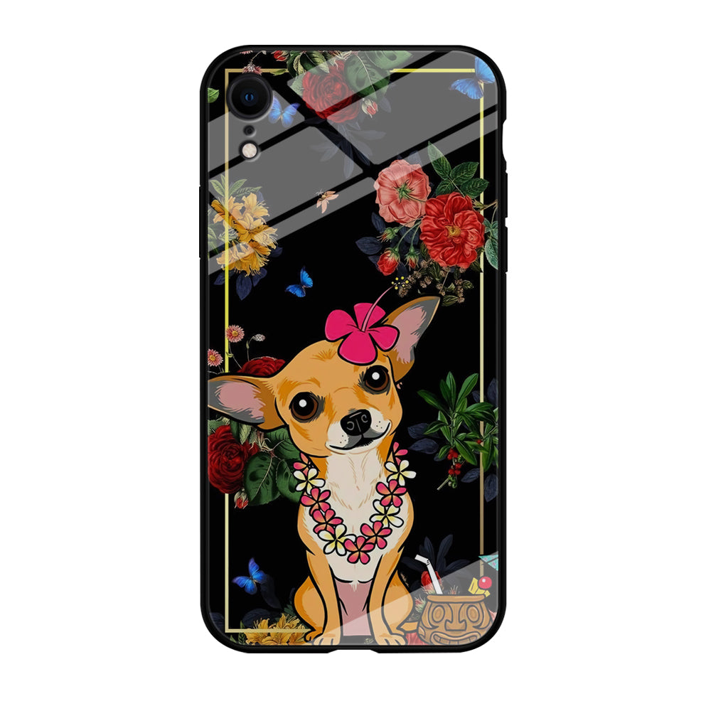 Chihuahua Dog Summer Frame iPhone XR Case