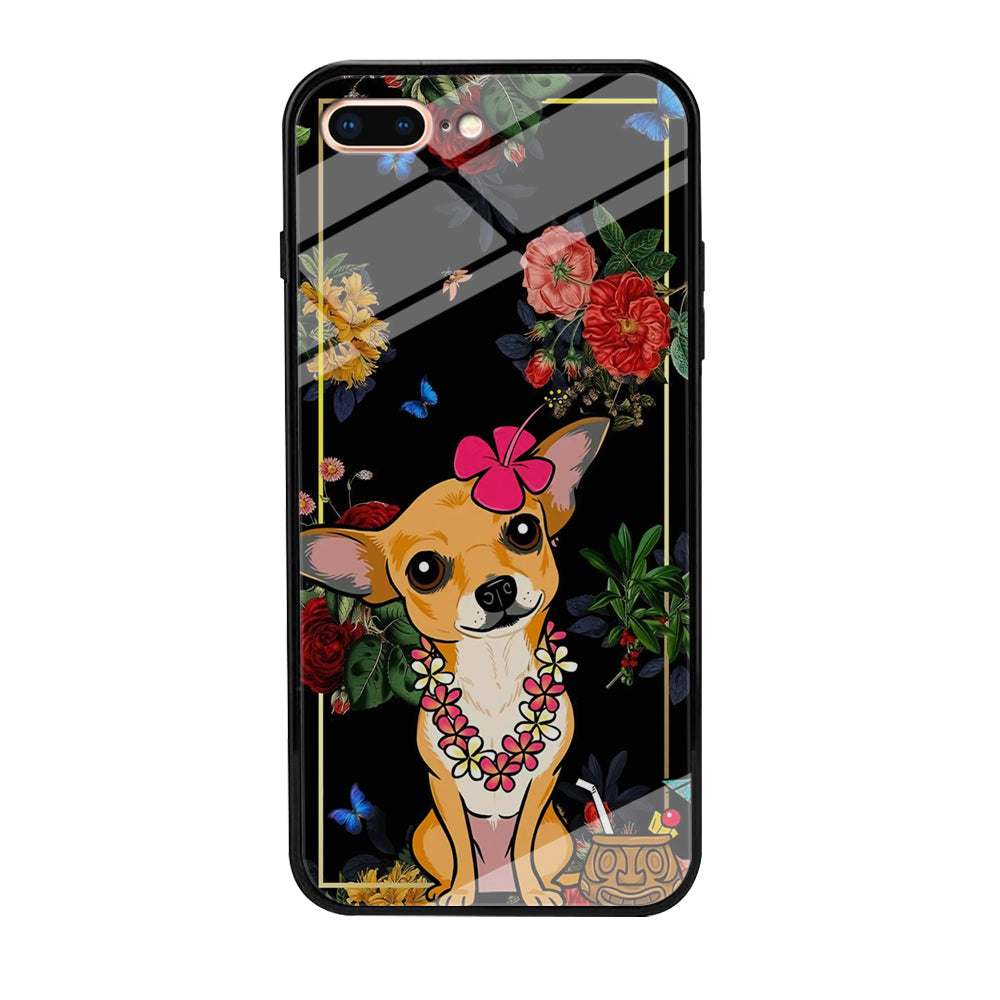 Chihuahua Dog Summer Frame iPhone 7 Plus Case