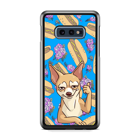 Chihuahua and Hot Dog Bid Samsung Galaxy S10E Case