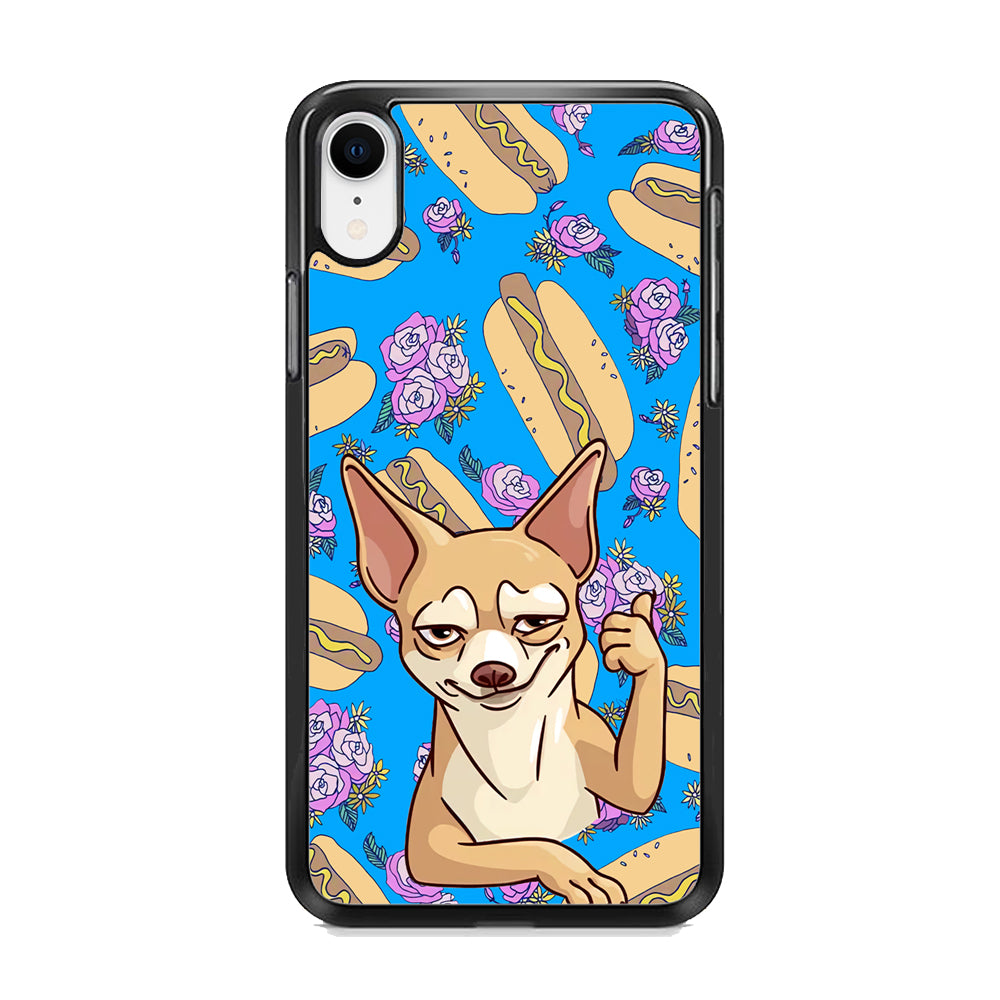 Chihuahua and Hot Dog Bid iPhone XR Case