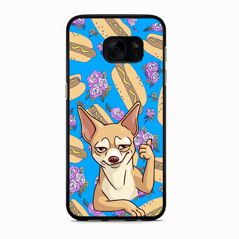 Chihuahua and Hot Dog Bid Samsung Galaxy S7 Case