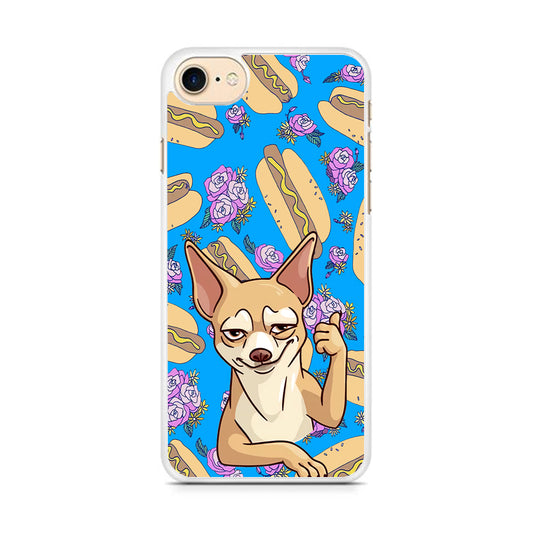 Chihuahua and Hot Dog Bid iPhone 8 Case