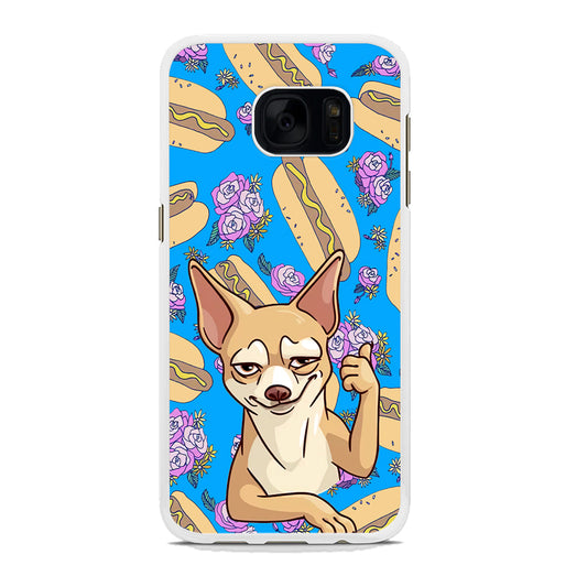 Chihuahua and Hot Dog Bid Samsung Galaxy S7 Case