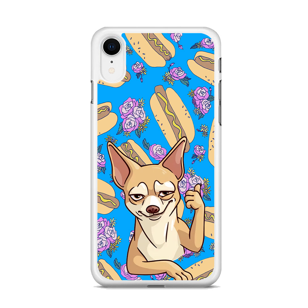 Chihuahua and Hot Dog Bid iPhone XR Case