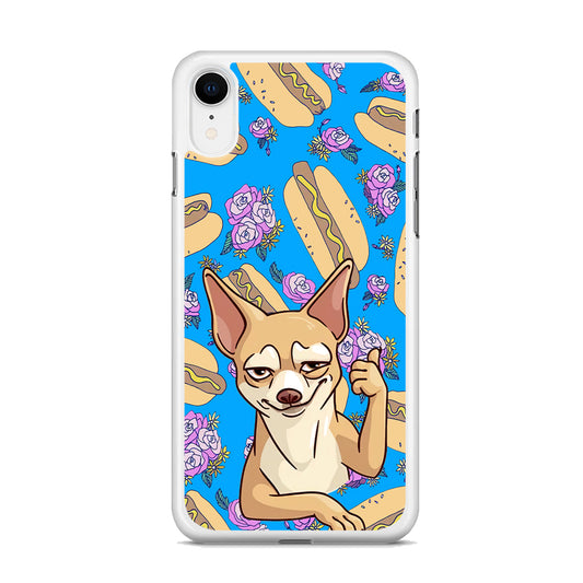 Chihuahua and Hot Dog Bid iPhone XR Case