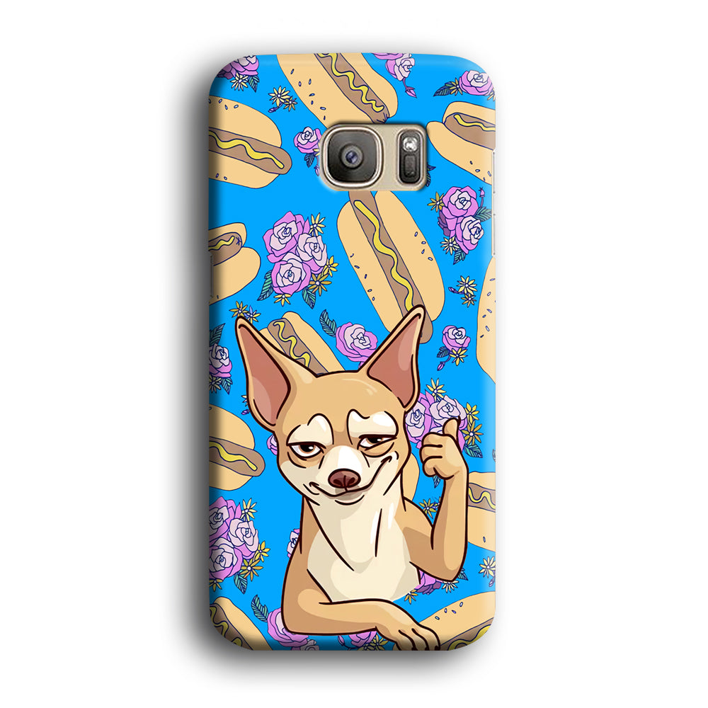 Chihuahua and Hot Dog Bid Samsung Galaxy S7 Case